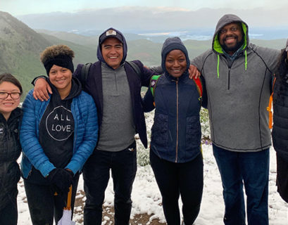 Andre Blackman and his gang of intrepid hikers