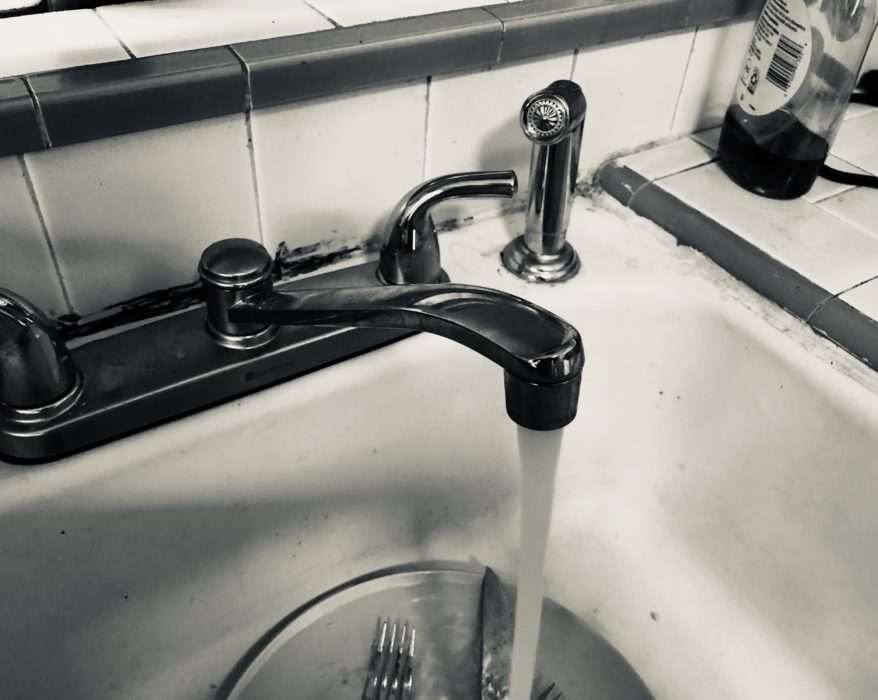 A running faucet.